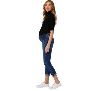 7 For All Mankind Blue Cropped Maternity Jeans